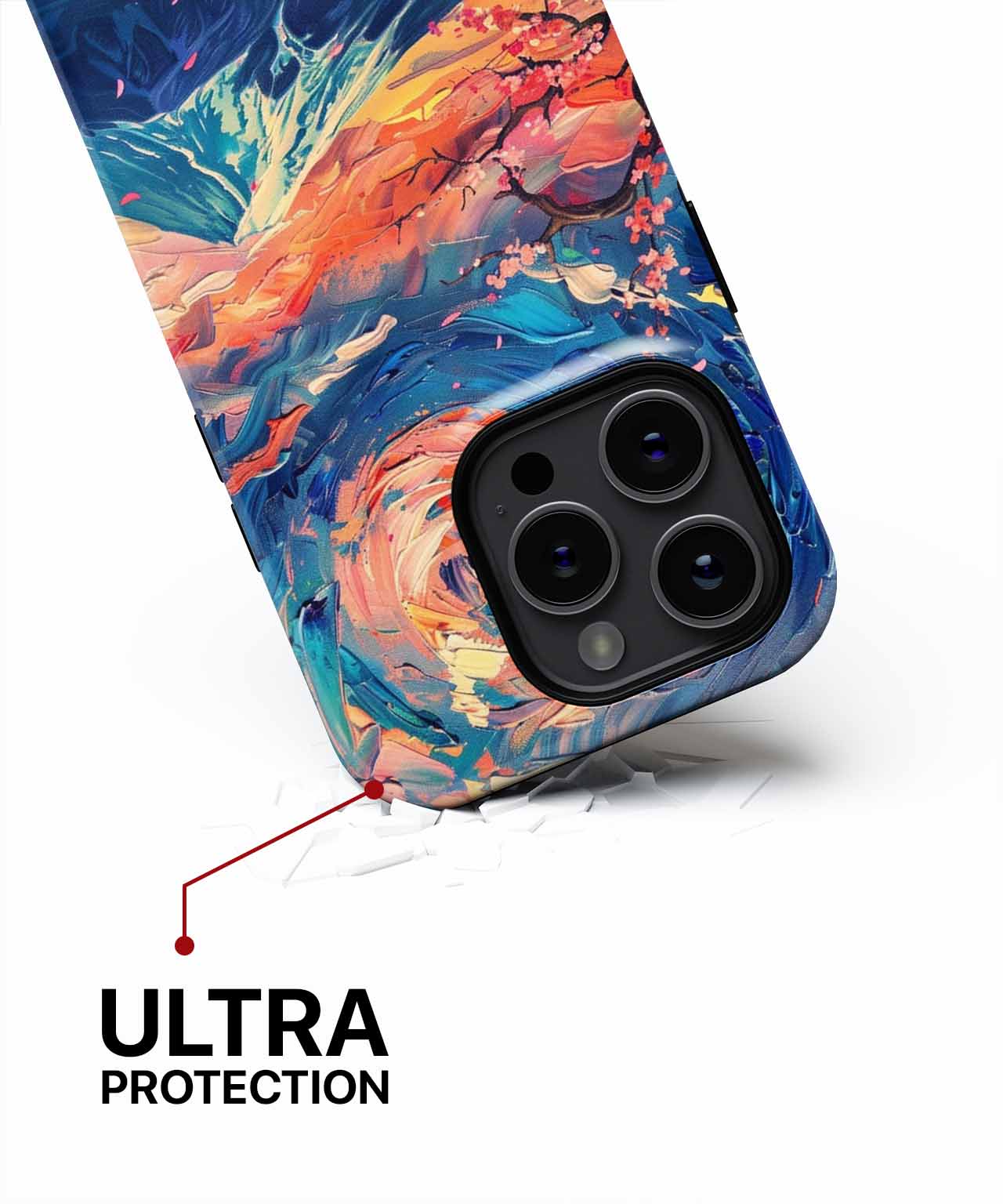 Vibrant Cherry Blossom Swirl Sky iPhone case Case Cazify - Delivery Canada
