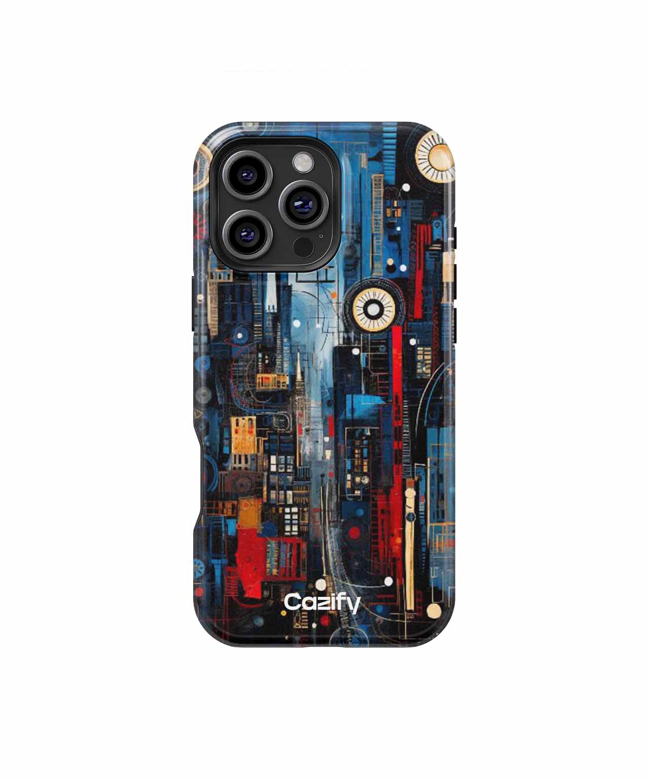 Vibrant Cityscape with Cosmic Whimsy iPhone case Case Cazify - Delivery Canada