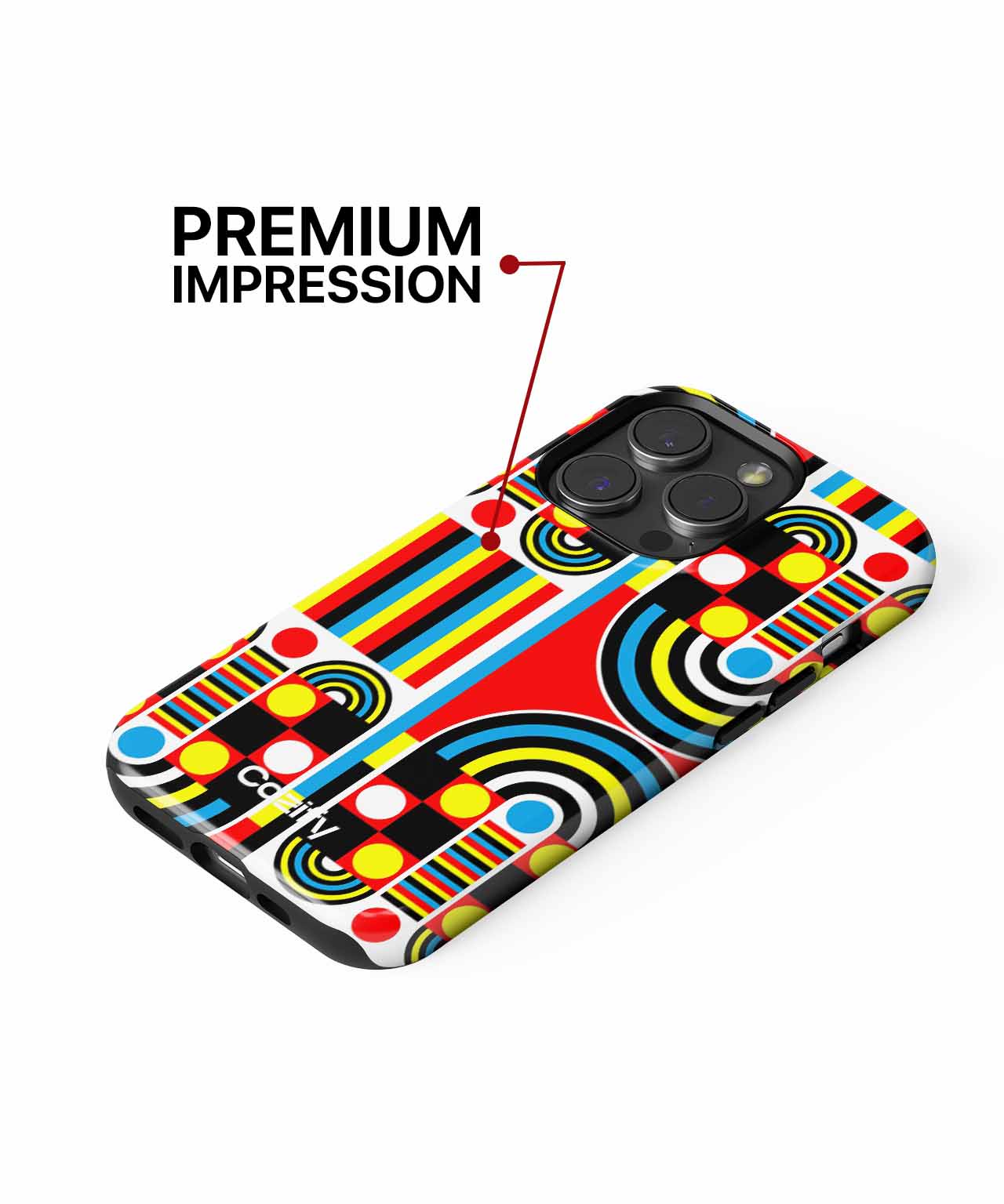 Vibrant Colorful Circles and Lines iPhone case Case Cazify - Delivery Canada