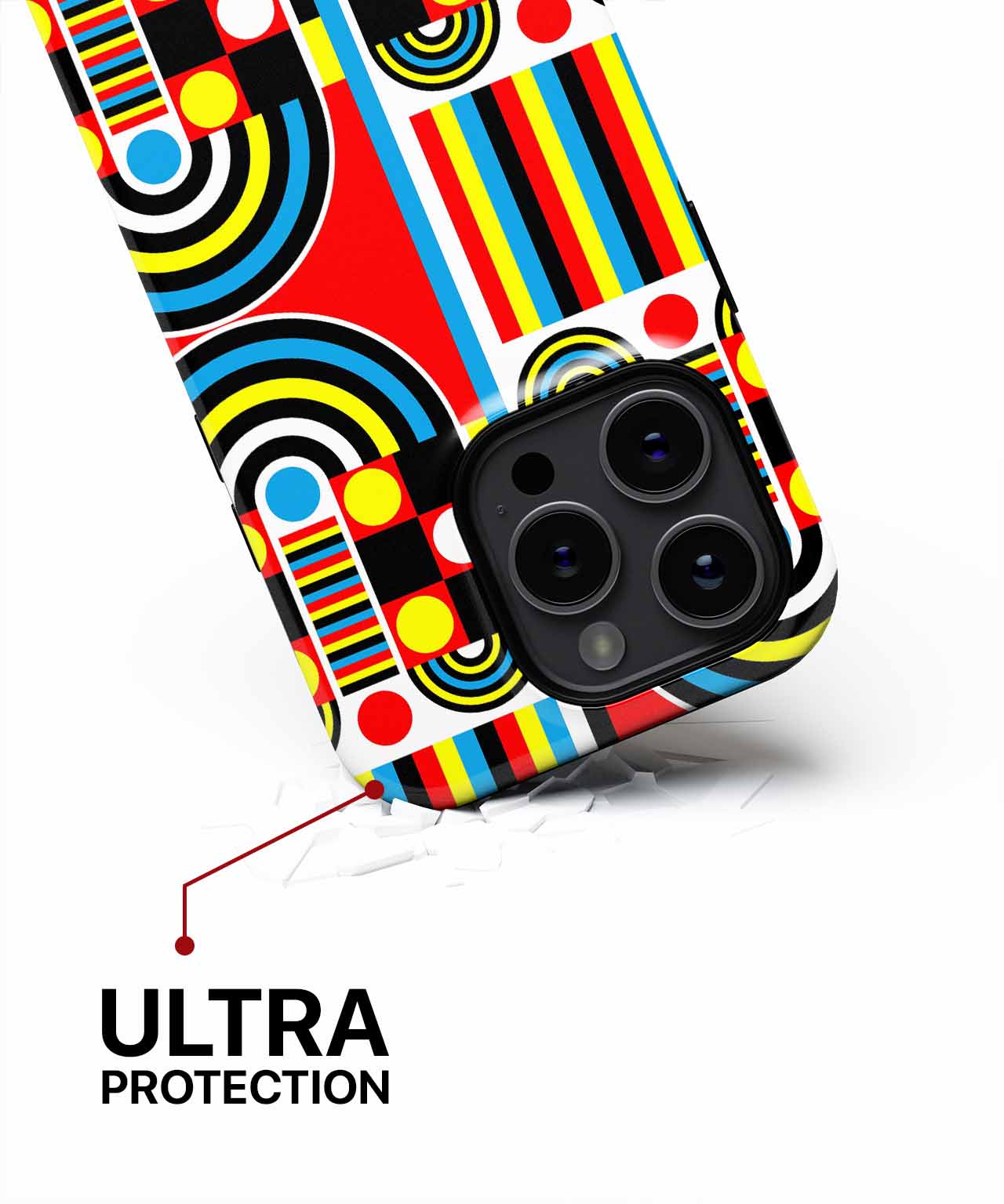 Vibrant Colorful Circles and Lines iPhone case Case Cazify - Delivery Canada