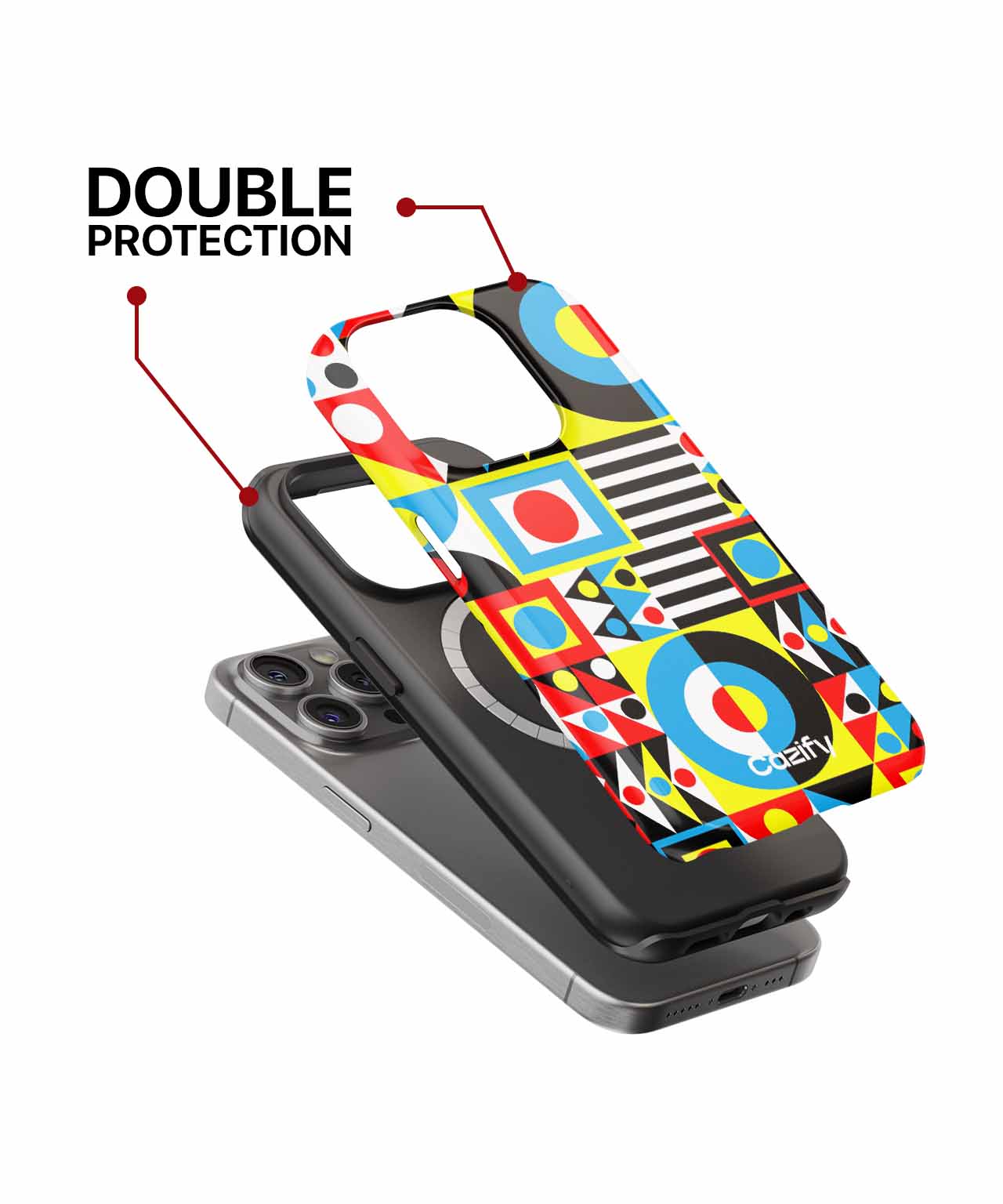 Vibrant Colorful Geometry Dance iPhone case Case Cazify - Delivery Canada