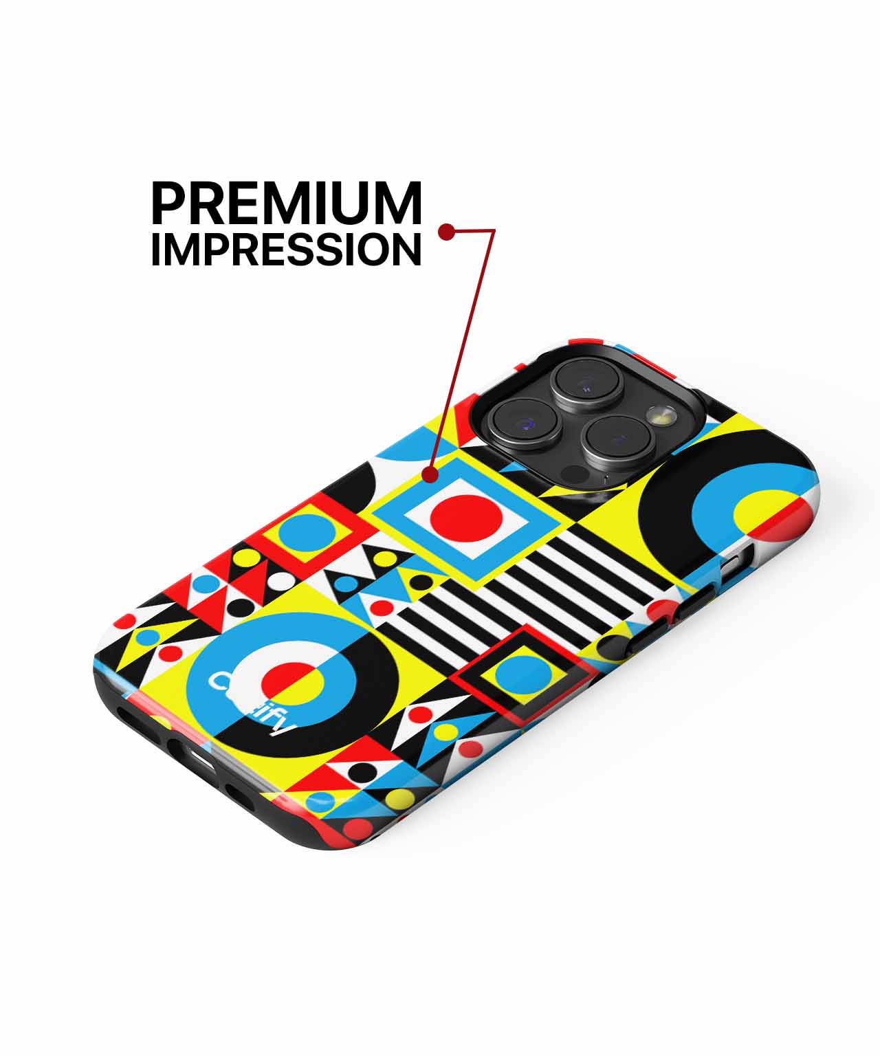 Vibrant Colorful Geometry Dance iPhone case Case Cazify - Delivery Canada
