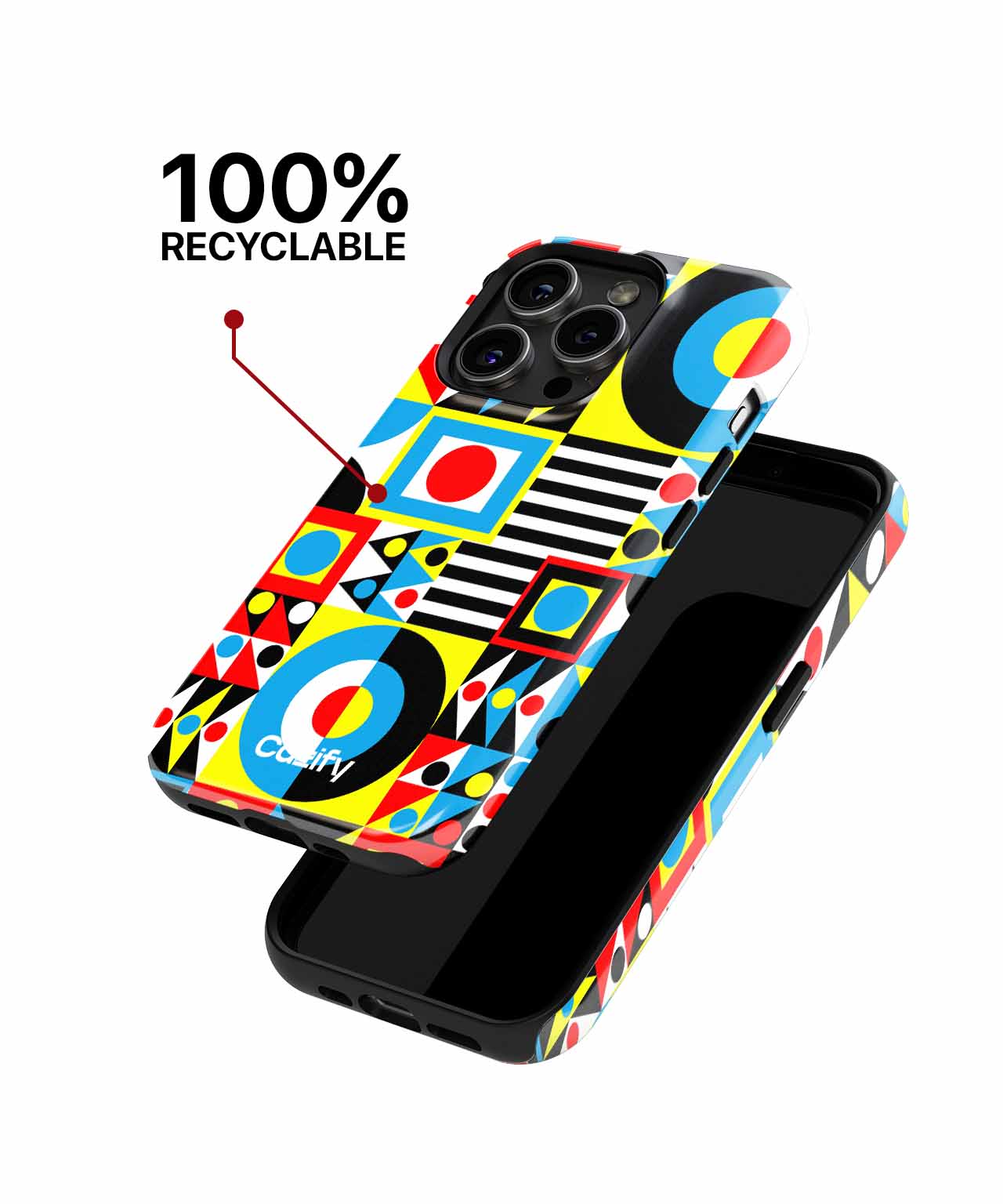Vibrant Colorful Geometry Dance iPhone case Case Cazify - Delivery Canada
