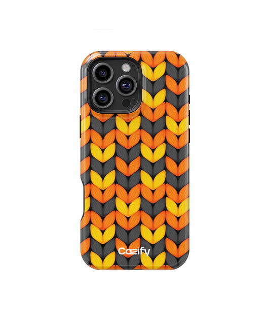 Vibrant Colorful Leaf Pattern Design iPhone case Case Cazify - Delivery Canada