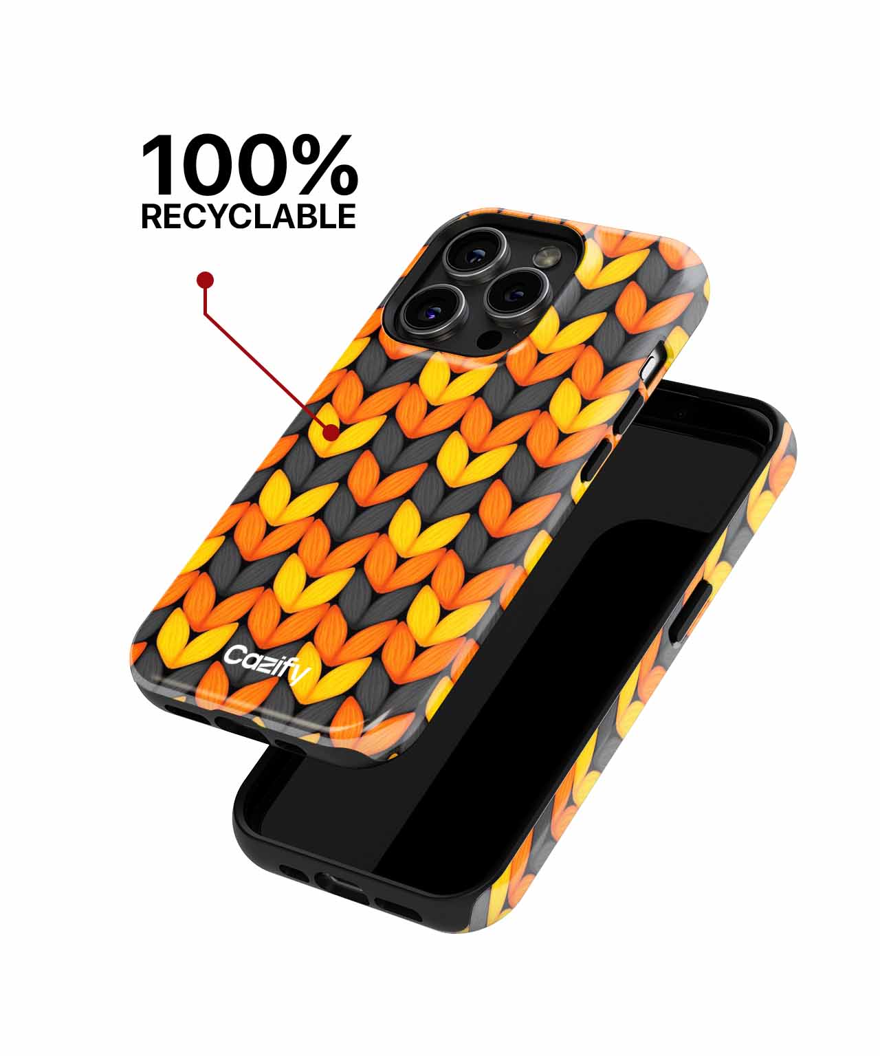 Vibrant Colorful Leaf Pattern Design iPhone case Case Cazify - Delivery Canada