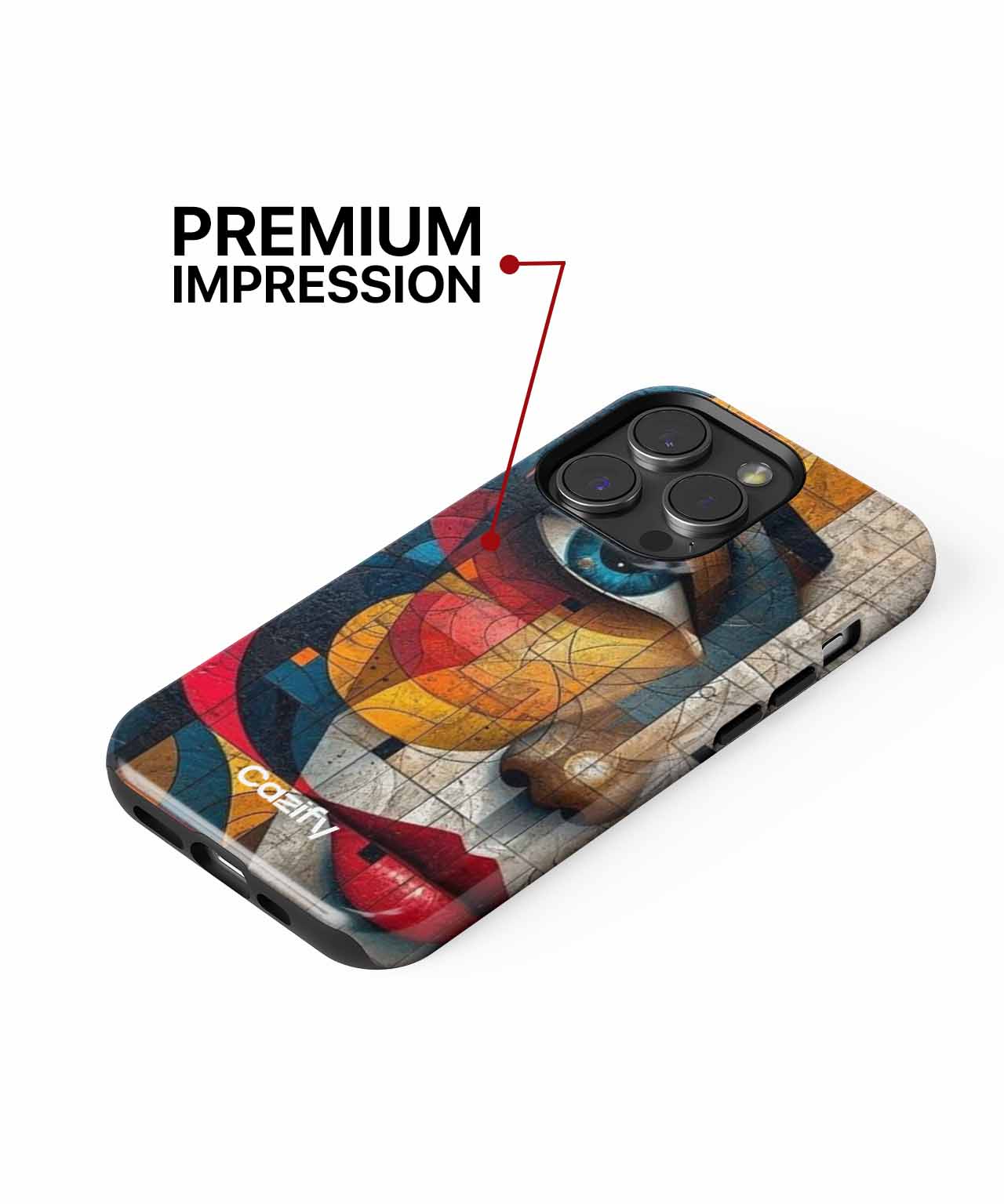 Vibrant Colorful Mosaic Face Art iPhone case Case Cazify - Delivery Canada
