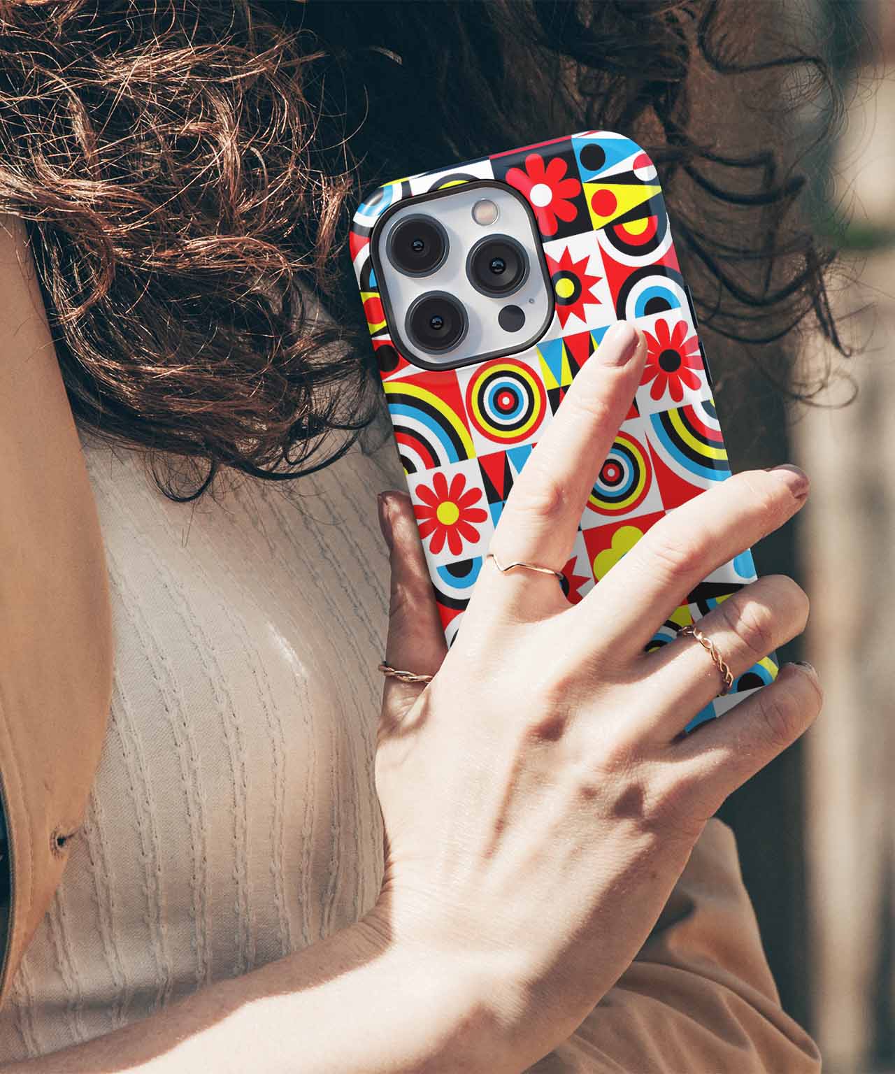 Vibrant Colorful Pattern Party Vibes iPhone case Case Cazify - Delivery Canada