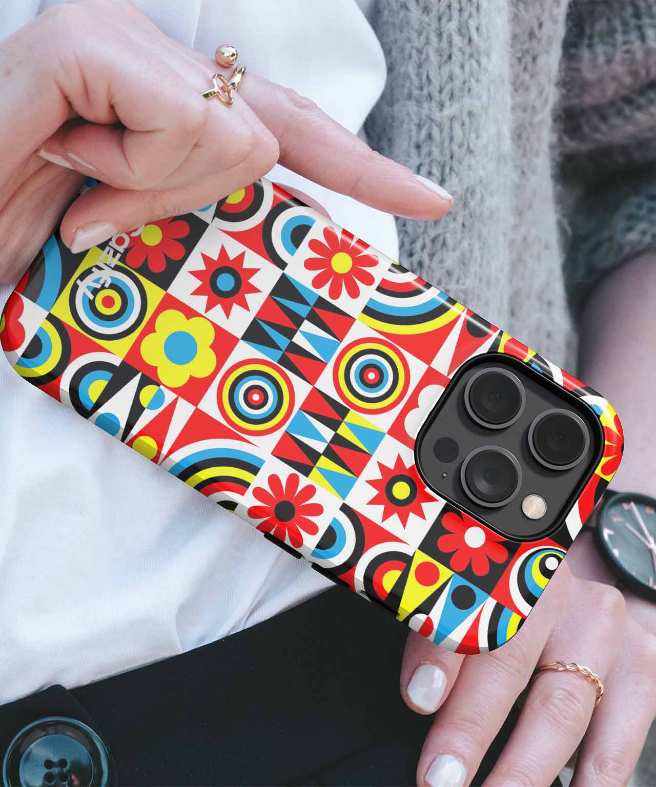 Vibrant Colorful Pattern Party Vibes iPhone case Case Cazify - Delivery Canada