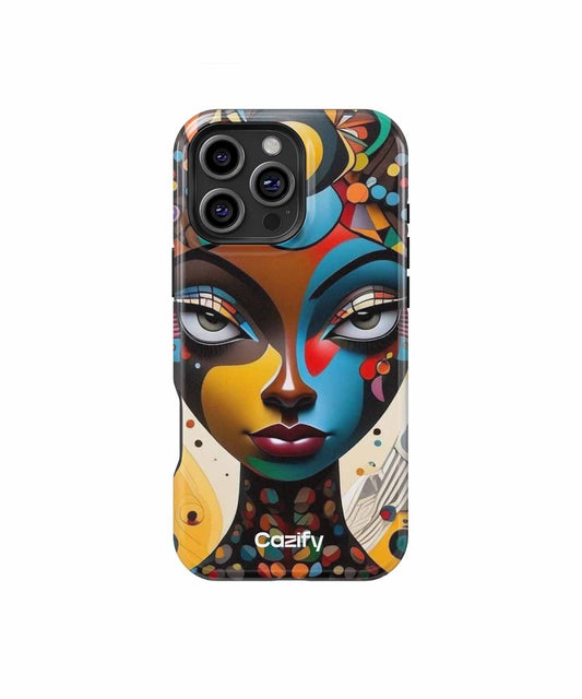 Vibrant Colorful Portrait of Elegance iPhone case Case Cazify - Delivery Canada