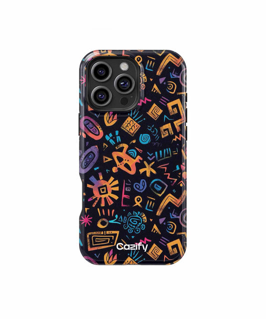 Vibrant Cosmic Patterns That Dance iPhone case Case Cazify - Delivery Canada