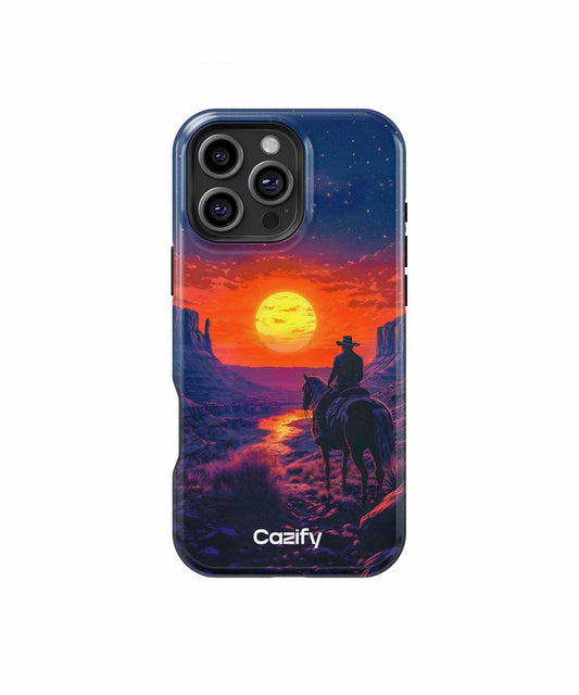 Vibrant Cowboy Twilight Adventure iPhone case Case Cazify - Delivery Canada