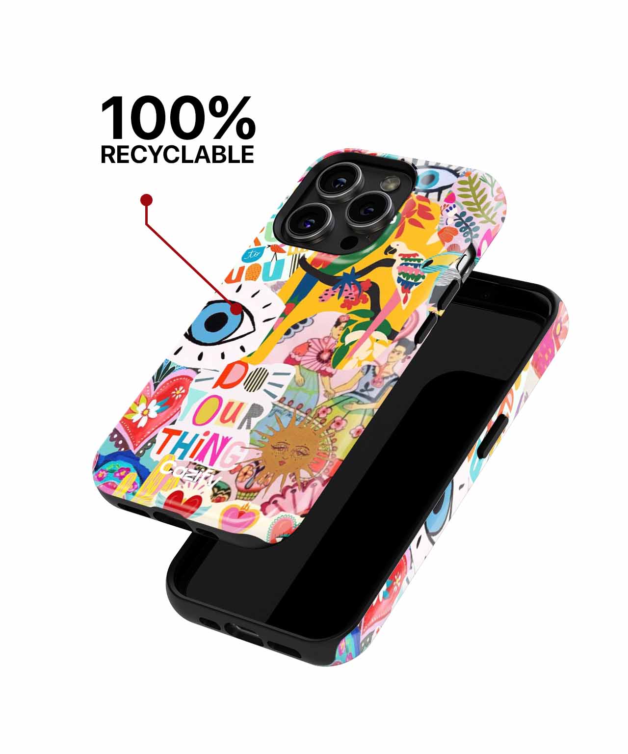 Vibrant Eclectic Artful Paradise iPhone case Case Cazify - Delivery Canada