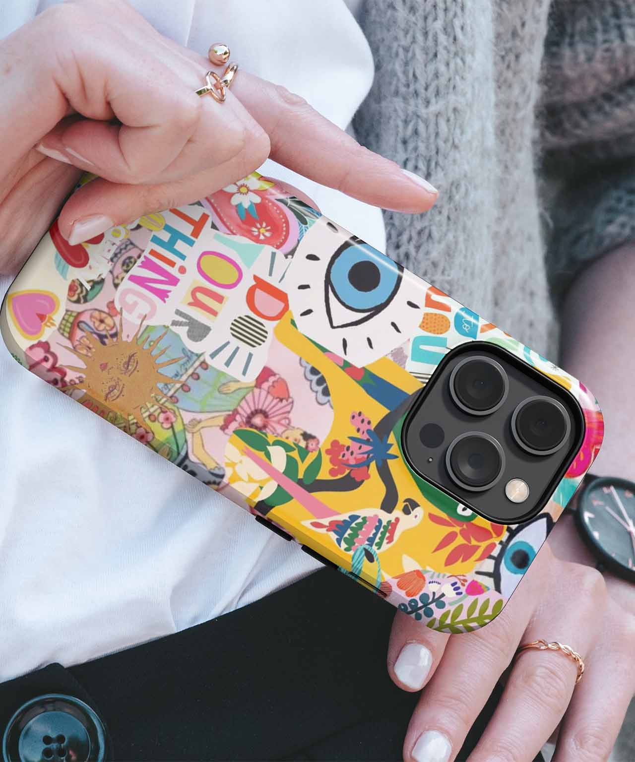 Vibrant Eclectic Artful Paradise iPhone case Case Cazify - Delivery Canada