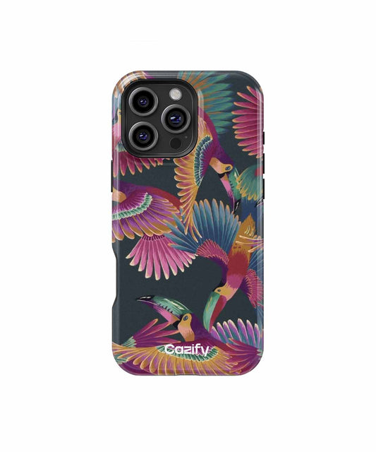 Vibrant Feathered Fiesta of Colors iPhone case Case Cazify - Delivery Canada