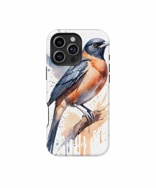 Vibrant Feathered Friend on a Branch iPhone case Case Cazify - Delivery Canada