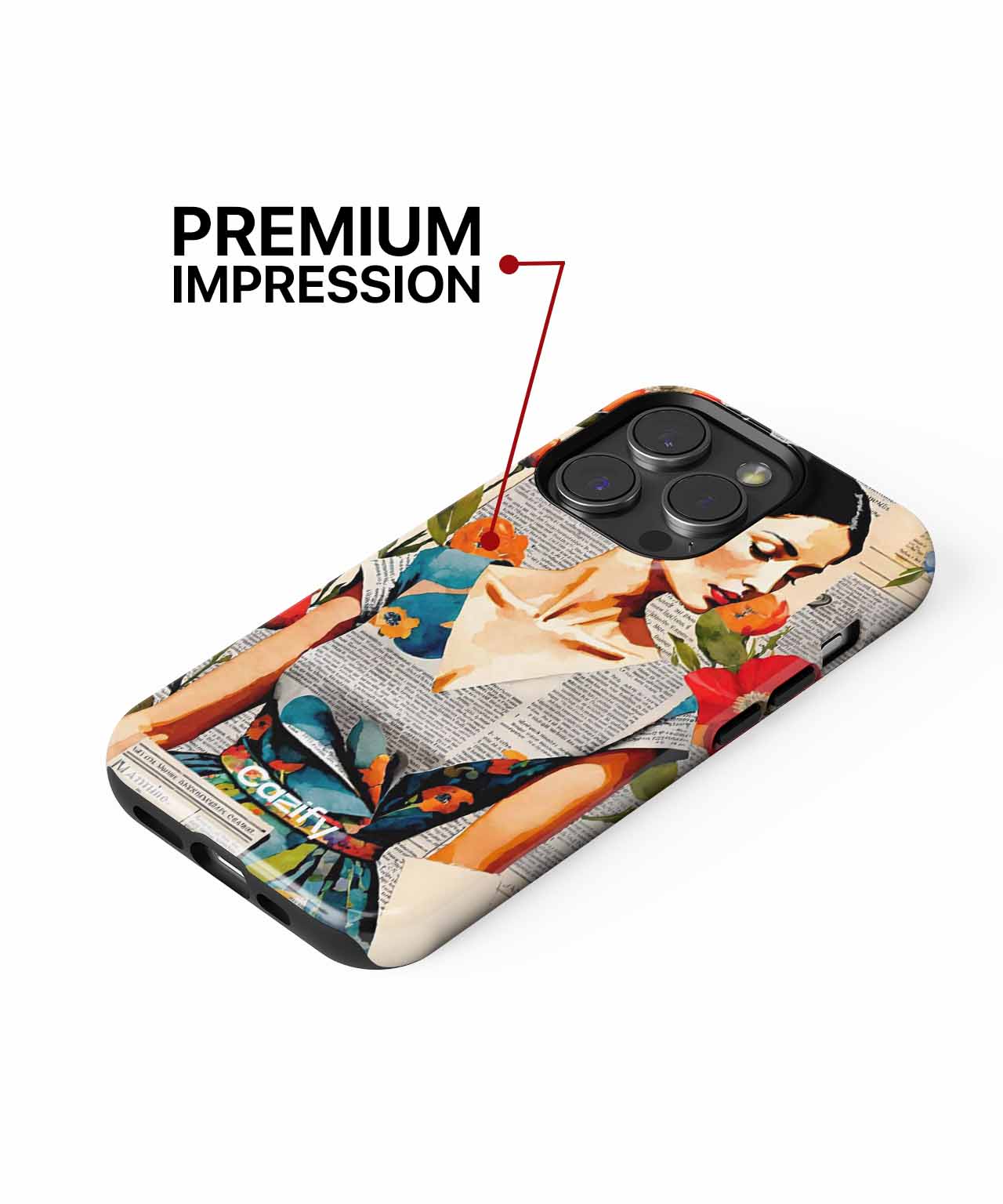 Vibrant Floral Elegance In A Vintage Paper Dress iPhone case Case Cazify - Delivery Canada