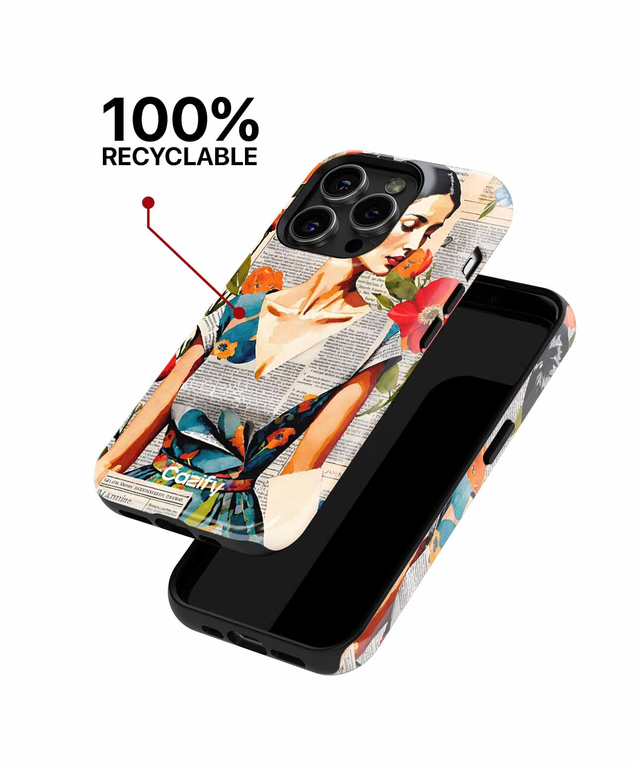 Vibrant Floral Elegance In A Vintage Paper Dress iPhone case Case Cazify - Delivery Canada