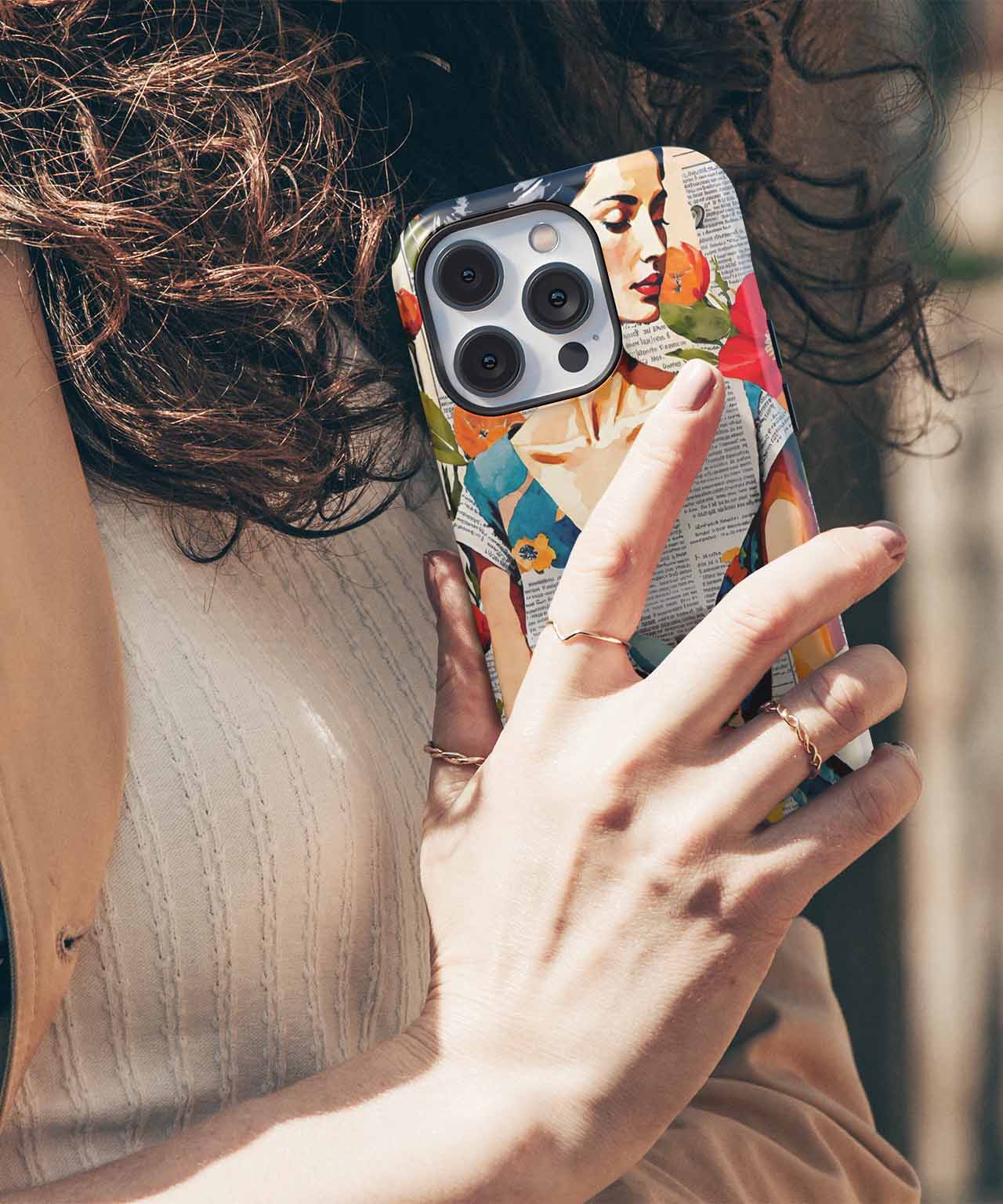 Vibrant Floral Elegance In A Vintage Paper Dress iPhone case Case Cazify - Delivery Canada