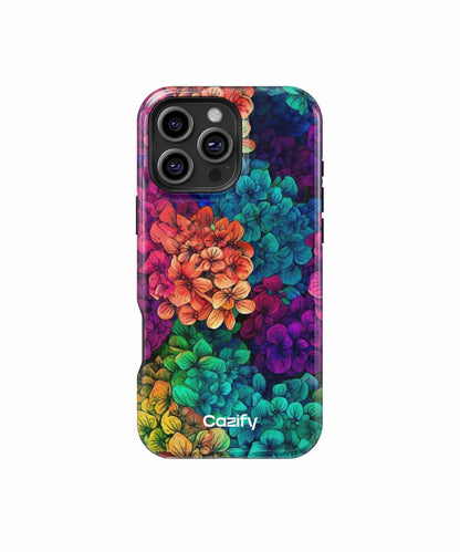 Vibrant floral explosion of colors iPhone case Case Cazify - Delivery Canada