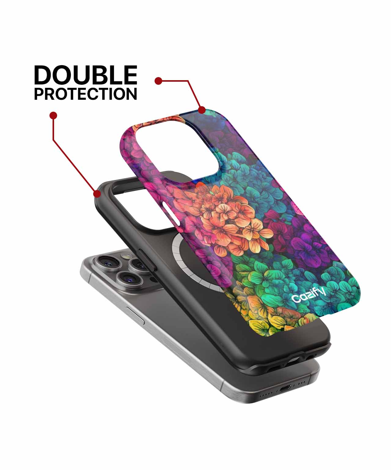 Vibrant floral explosion of colors iPhone case Case Cazify - Delivery Canada