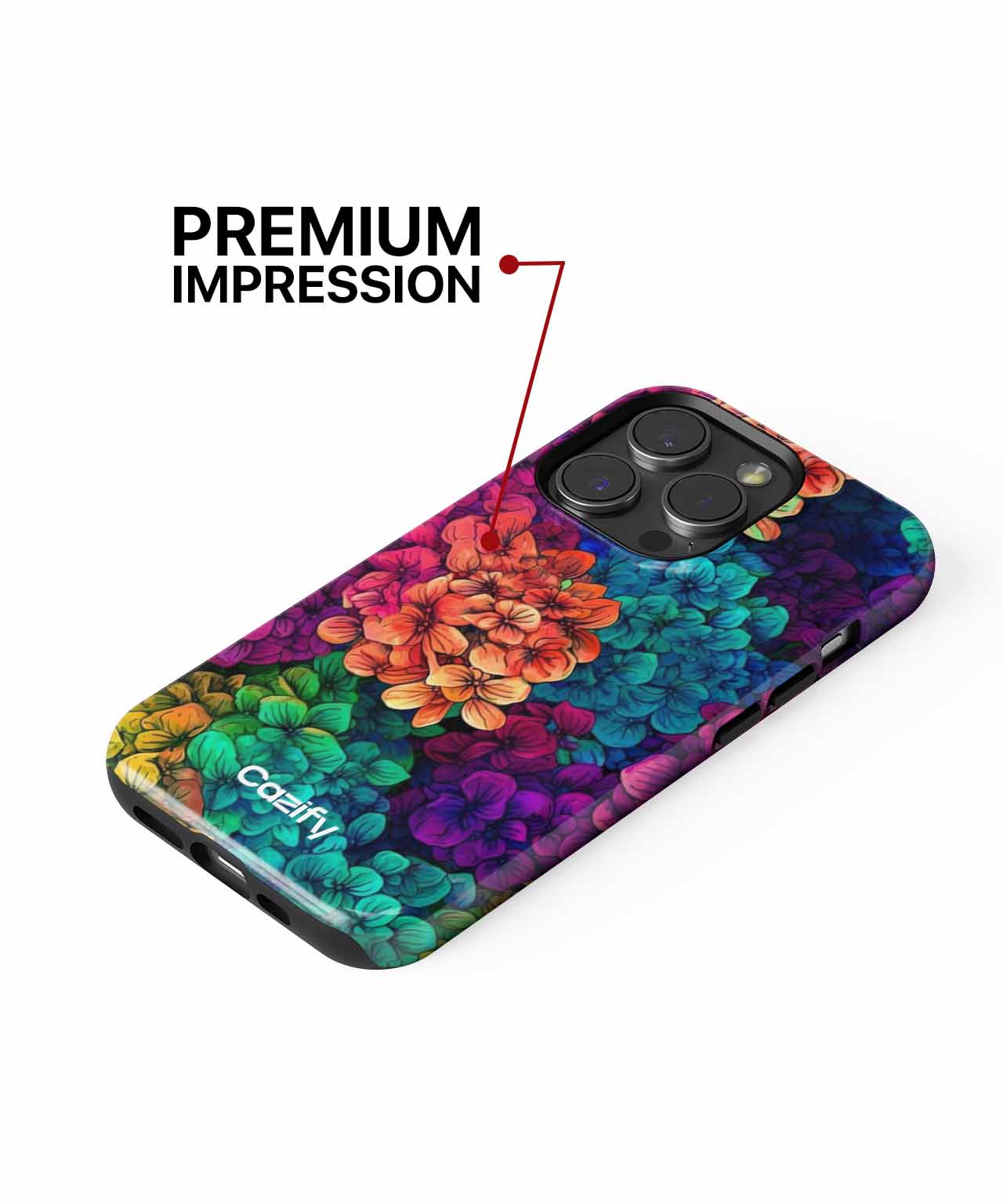 Vibrant floral explosion of colors iPhone case Case Cazify - Delivery Canada