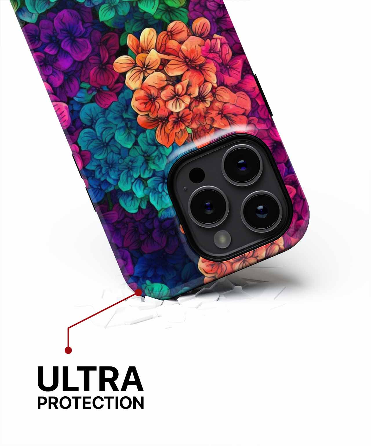 Vibrant floral explosion of colors iPhone case Case Cazify - Delivery Canada
