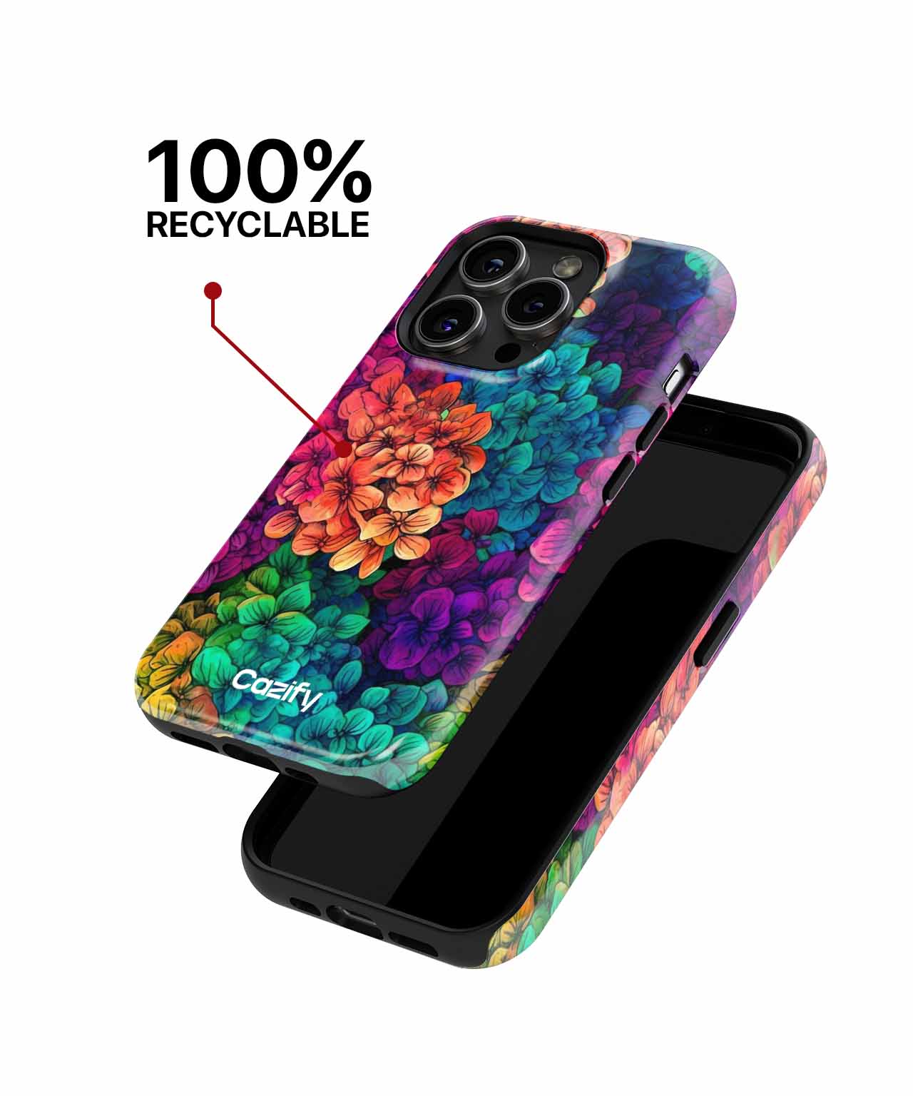 Vibrant floral explosion of colors iPhone case Case Cazify - Delivery Canada
