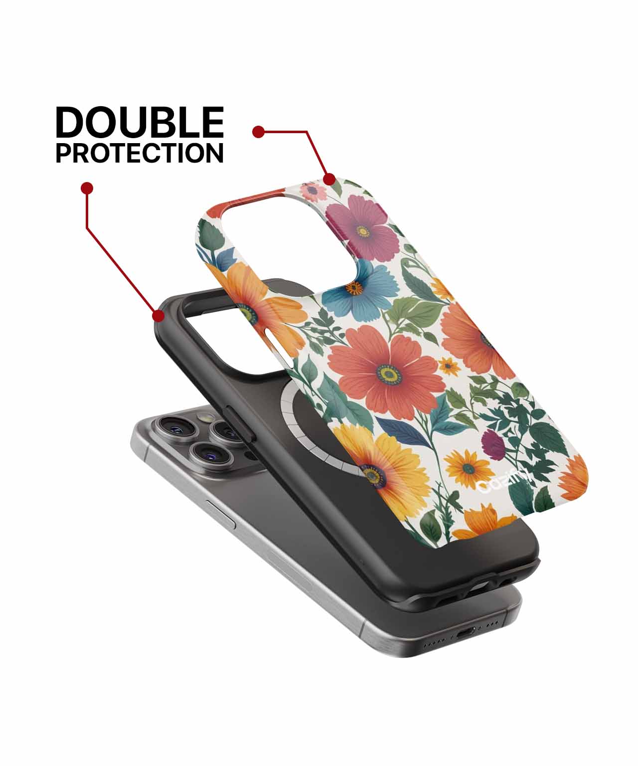 Vibrant Floral Explosion of Colors iPhone case Case Cazify - Delivery Canada