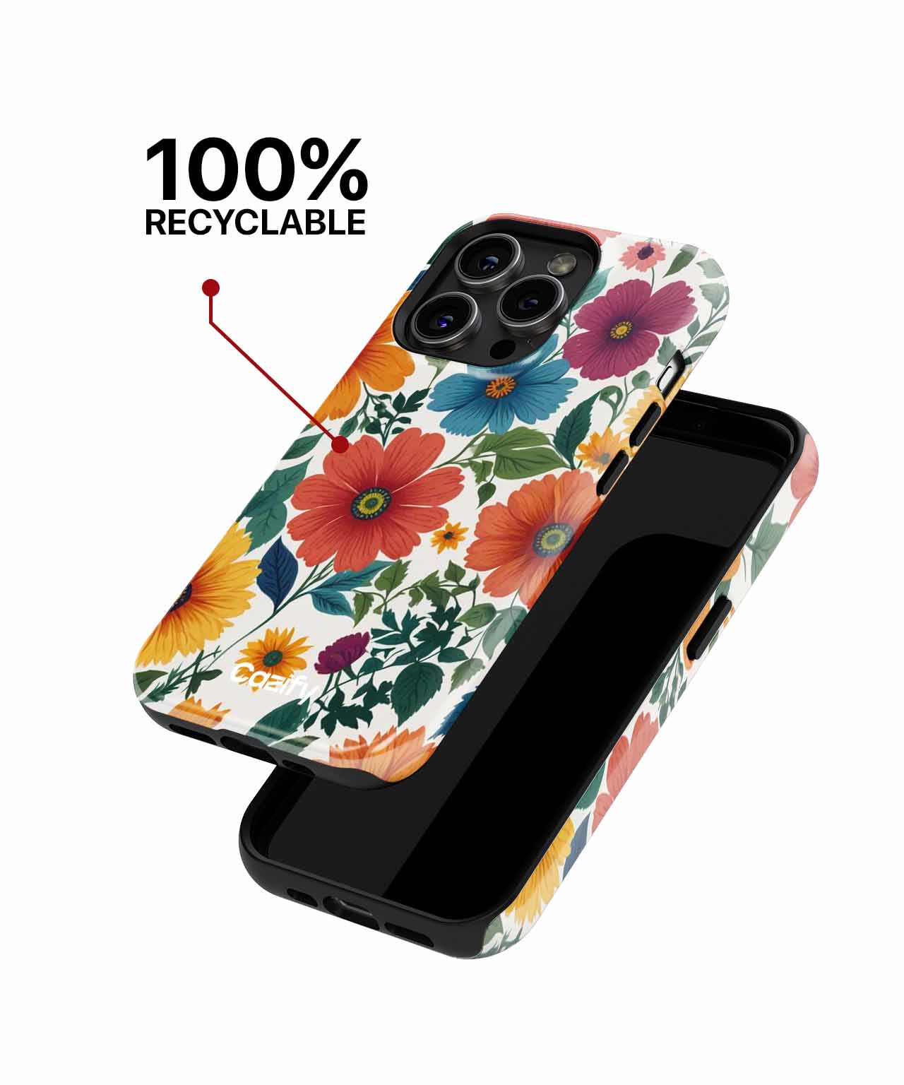Vibrant Floral Explosion of Colors iPhone case Case Cazify - Delivery Canada