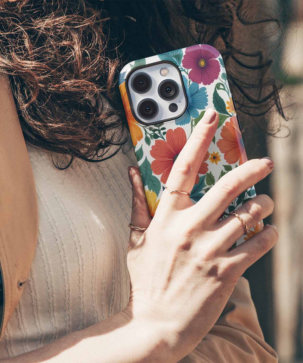 Vibrant Floral Explosion of Colors iPhone case Case Cazify - Delivery Canada