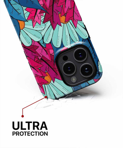 Vibrant Floral Explosion with Quirky Leaves iPhone case Case Cazify - Delivery Canada