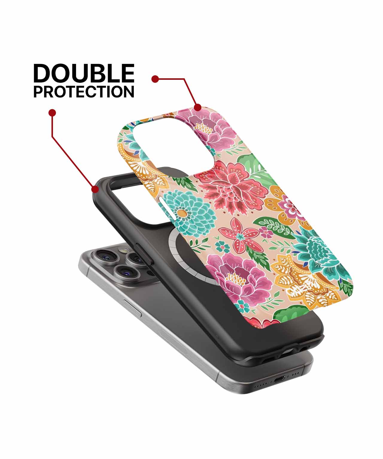 Vibrant floral fiesta bursting with color iPhone case Case Cazify - Delivery Canada