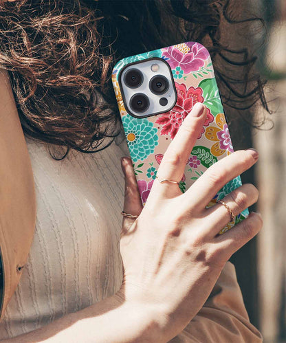 Vibrant floral fiesta bursting with color iPhone case Case Cazify - Delivery Canada