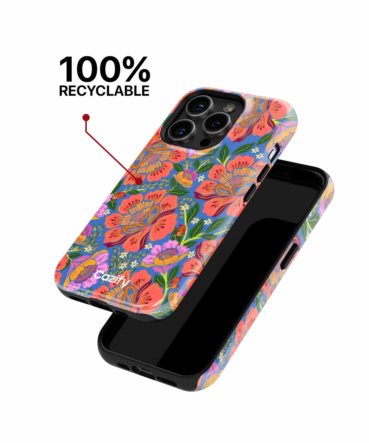 Vibrant Floral Fiesta Pattern iPhone case Case Cazify - Delivery Canada