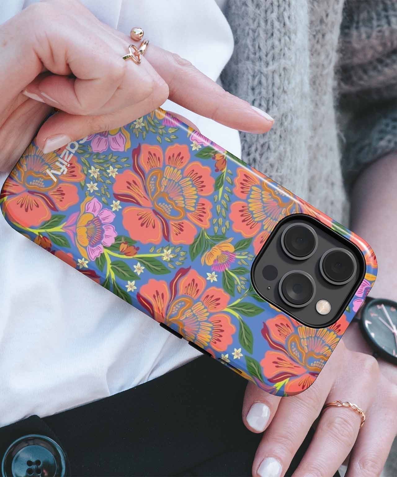 Vibrant Floral Fiesta Pattern iPhone case Case Cazify - Delivery Canada