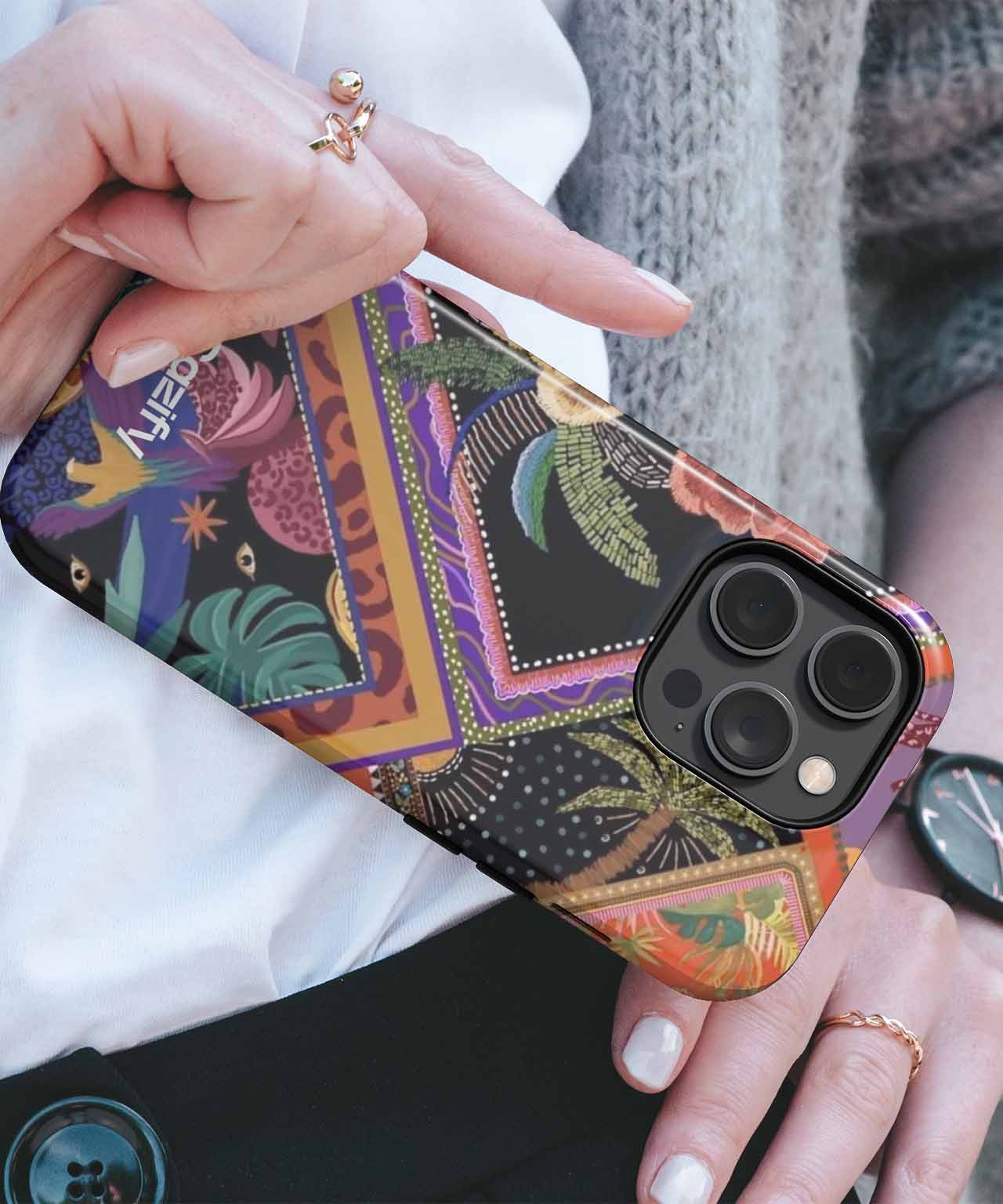 Vibrant Floral Jungle Party Vibes iPhone case Case Cazify - Delivery Canada