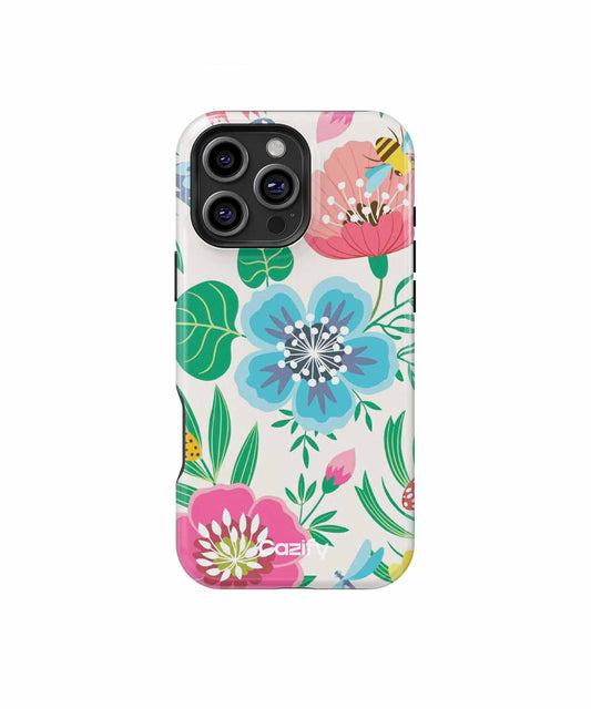 Vibrant Floral Wonderland with Butterflies iPhone case Case Cazify - Delivery Canada