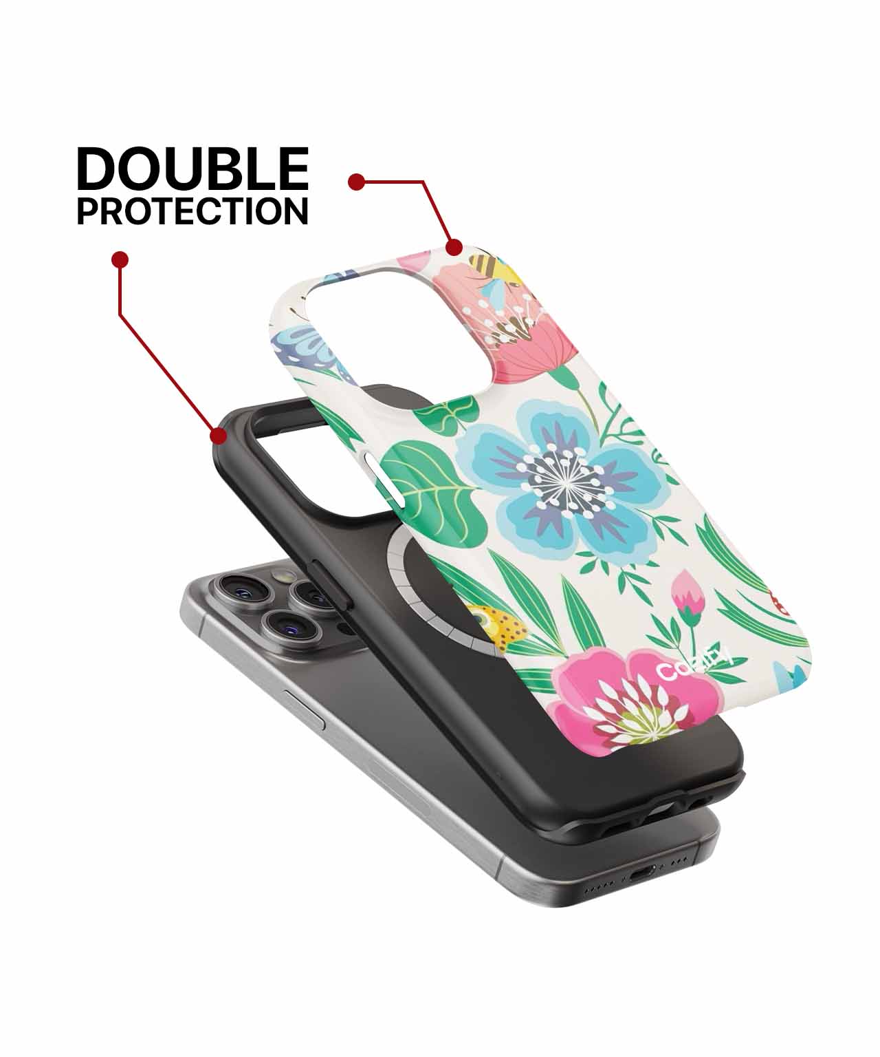 Vibrant Floral Wonderland with Butterflies iPhone case Case Cazify - Delivery Canada
