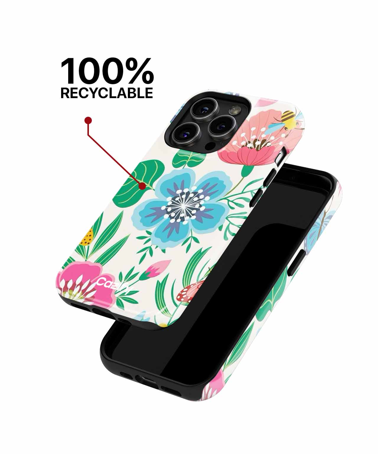 Vibrant Floral Wonderland with Butterflies iPhone case Case Cazify - Delivery Canada