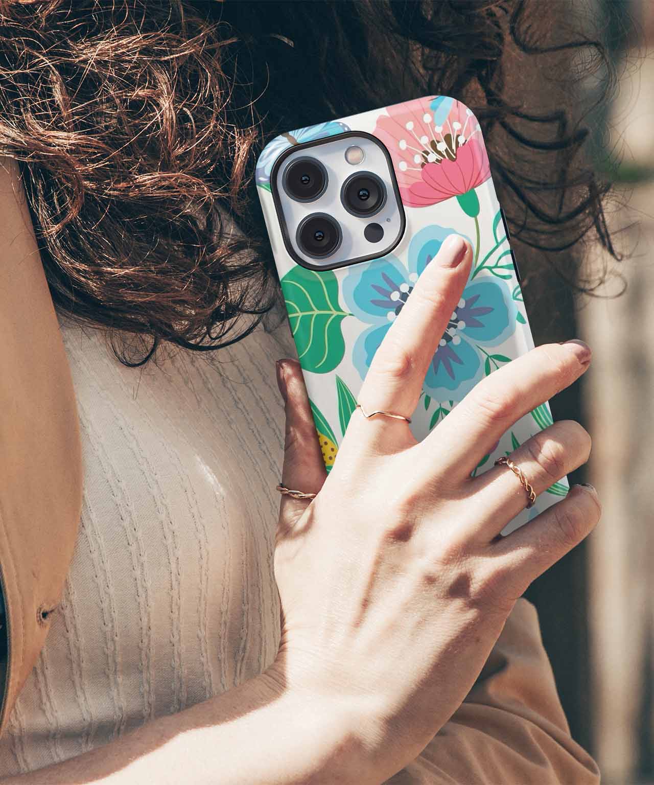 Vibrant Floral Wonderland with Butterflies iPhone case Case Cazify - Delivery Canada