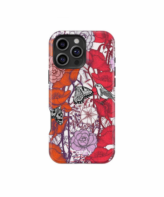 Vibrant Garden Party with Butterflies iPhone case Case Cazify - Delivery Canada