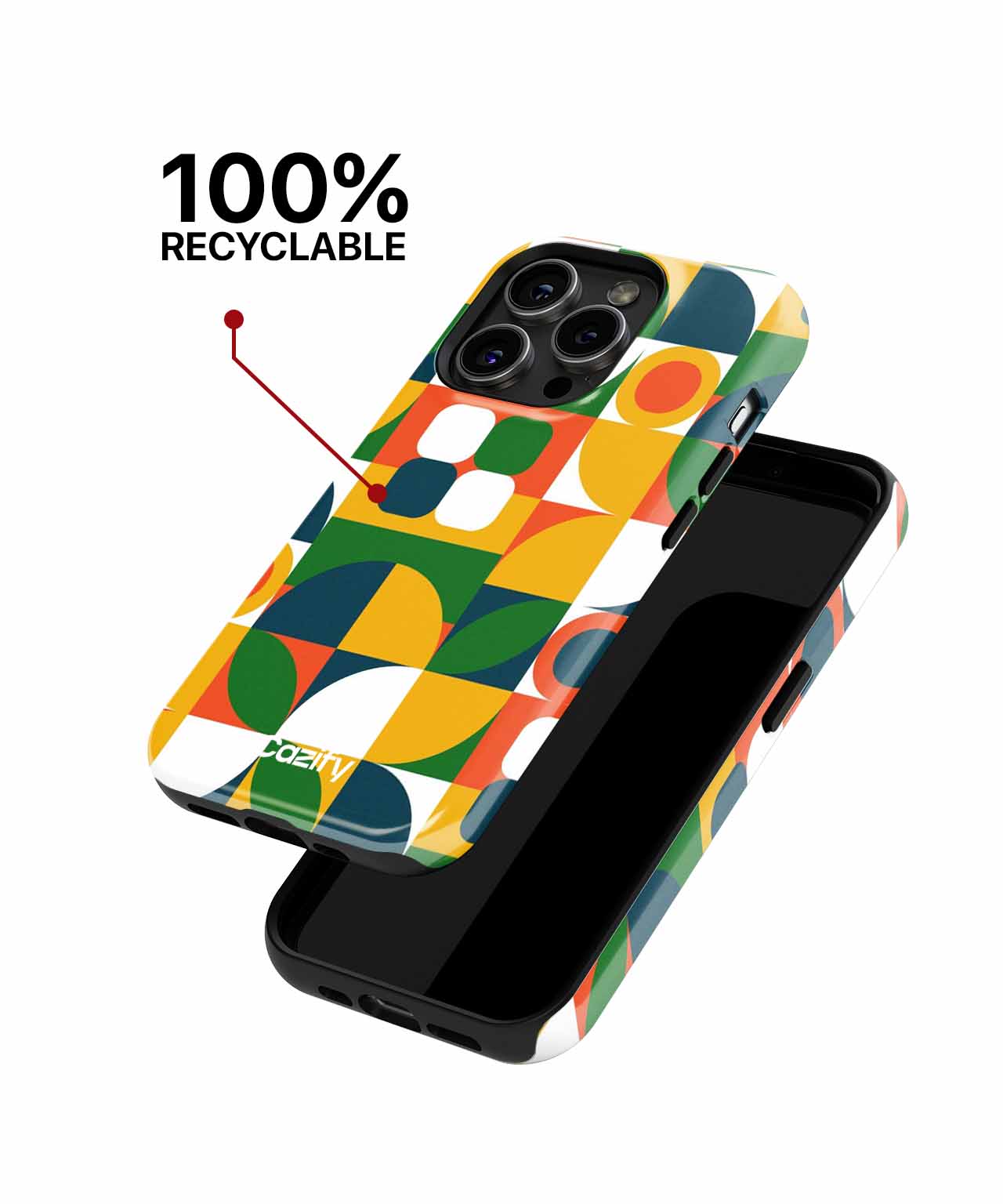 Vibrant Geometric Bliss Celebrating Colors iPhone case Case Cazify - Delivery Canada