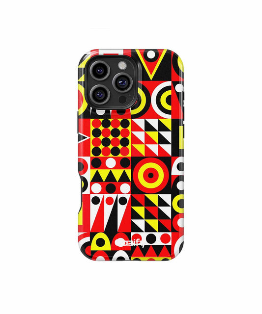 Vibrant Geometric Chaos of Colors iPhone case Case Cazify - Delivery Canada