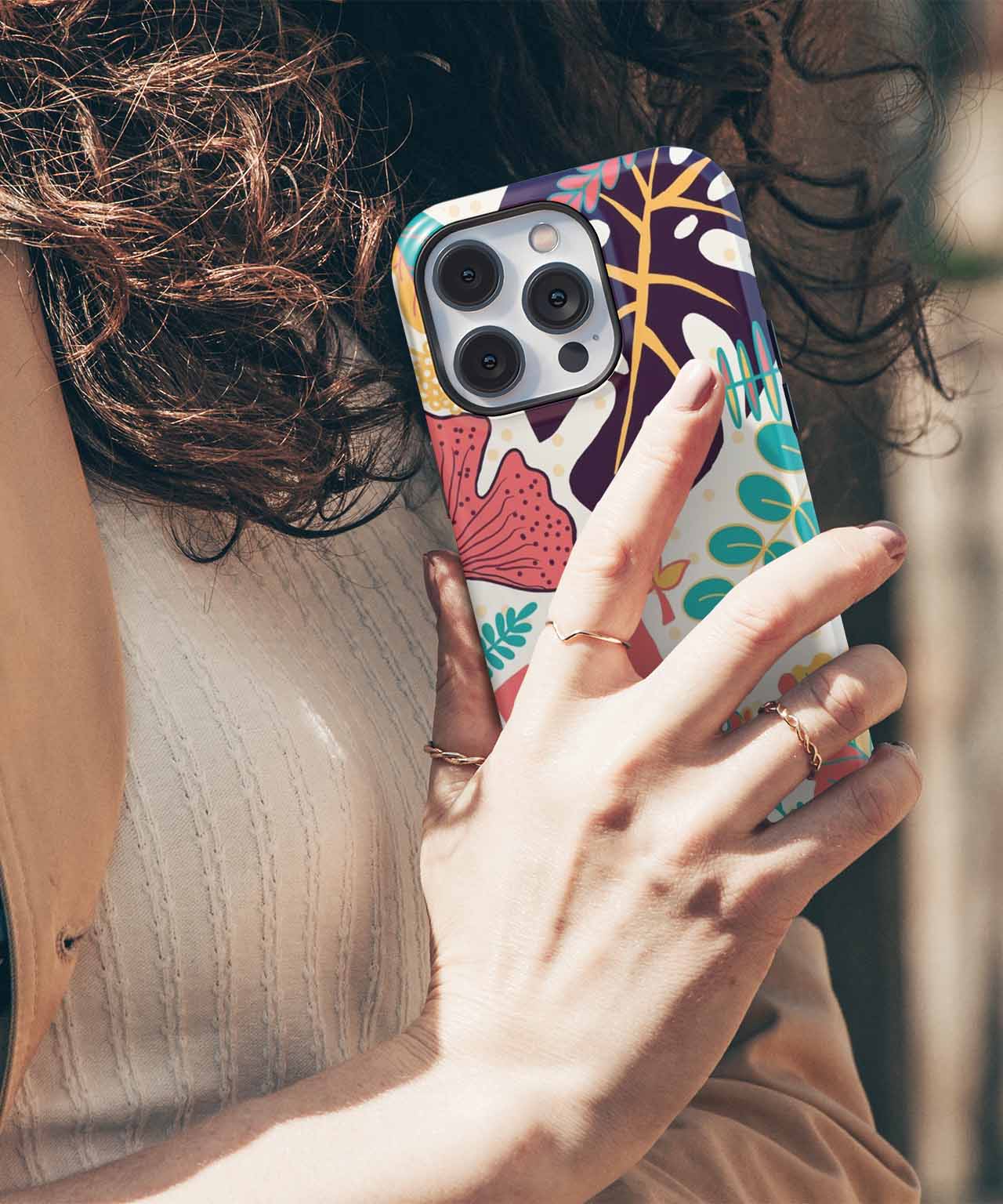 Vibrant Jungle Leaves Dance Party iPhone case Case Cazify - Delivery Canada