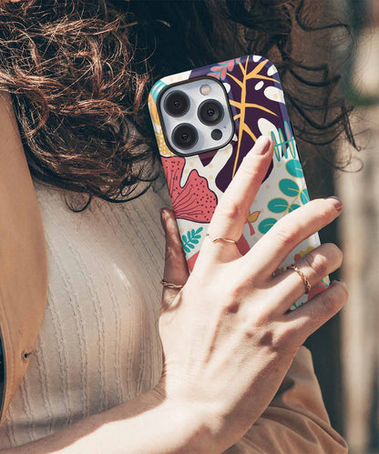 Vibrant Jungle Leaves Dance Party iPhone case Case Cazify - Delivery Canada