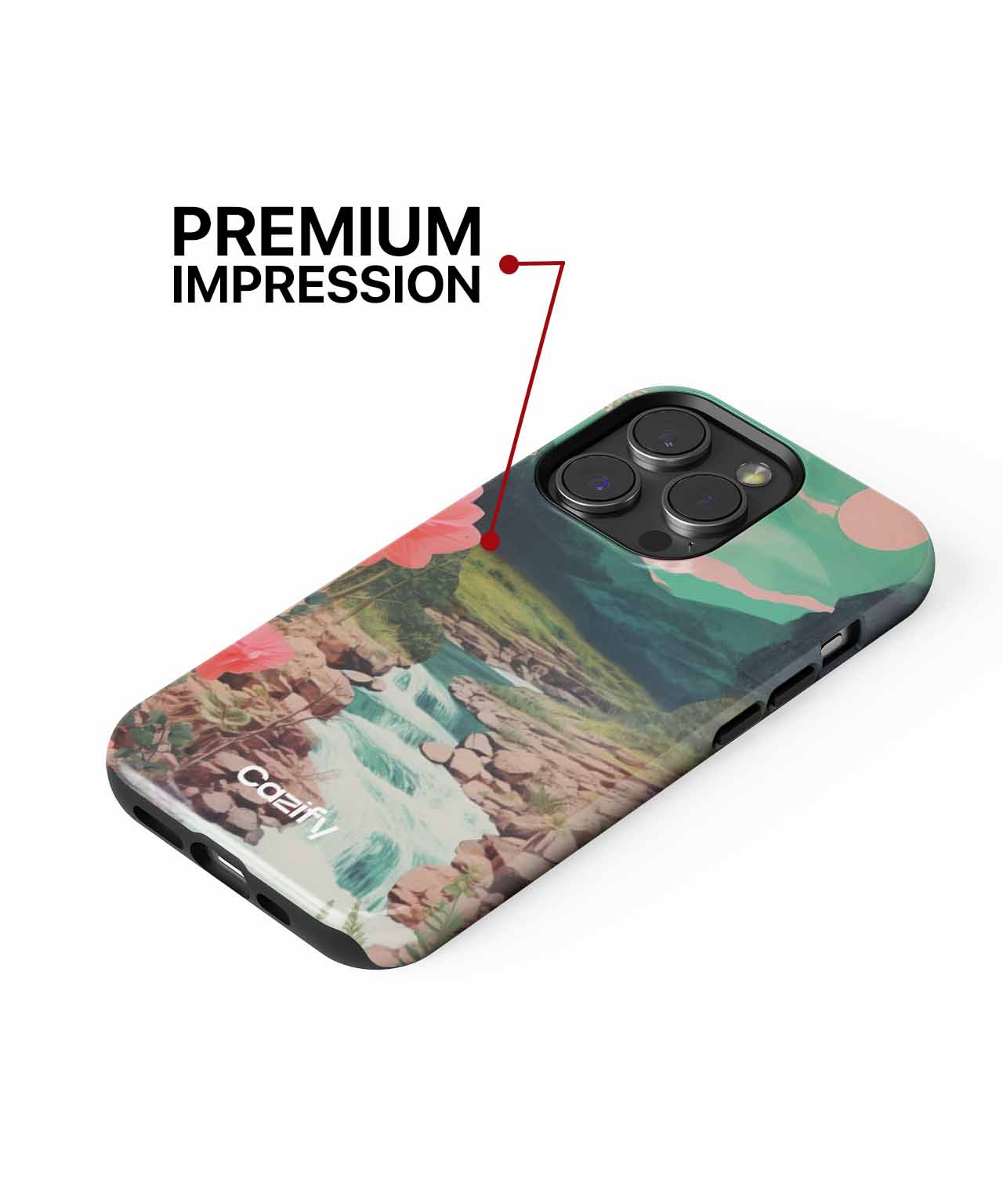 Vibrant Nature Escape with Flowing Stream iPhone case Case Cazify - Delivery Canada