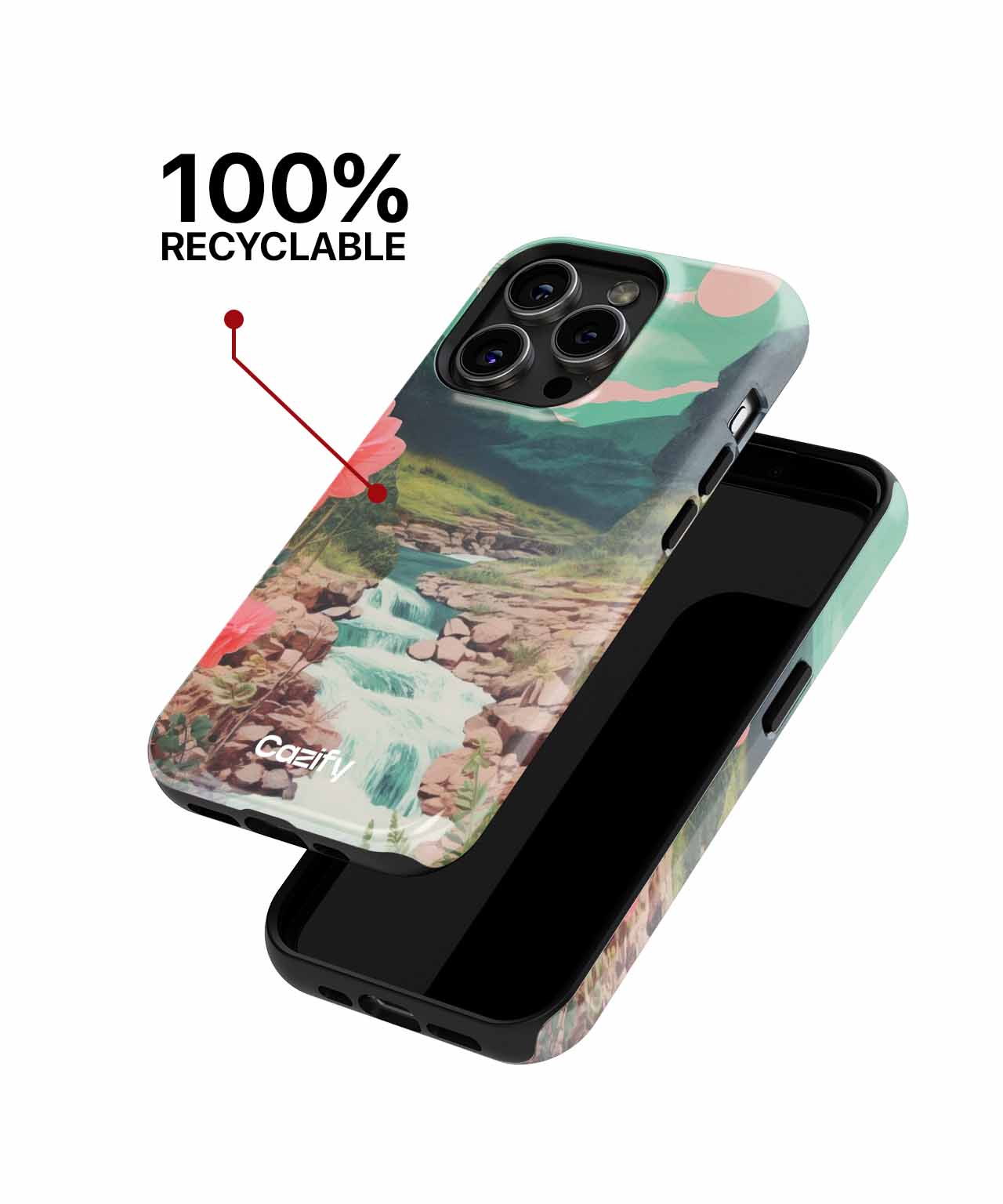 Vibrant Nature Escape with Flowing Stream iPhone case Case Cazify - Delivery Canada