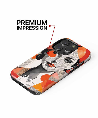 Vibrant Paper Collage Woman iPhone case Case Cazify - Delivery Canada