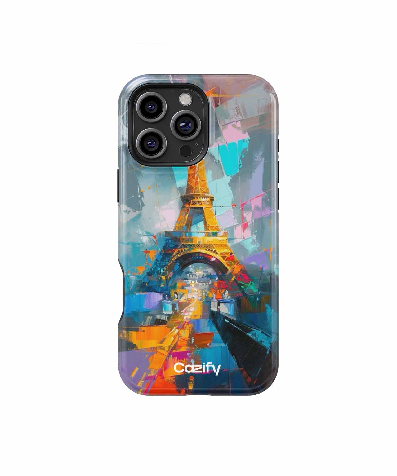 Vibrant Parisian Love Under Colorful Skies iPhone case Case Cazify - Delivery Canada