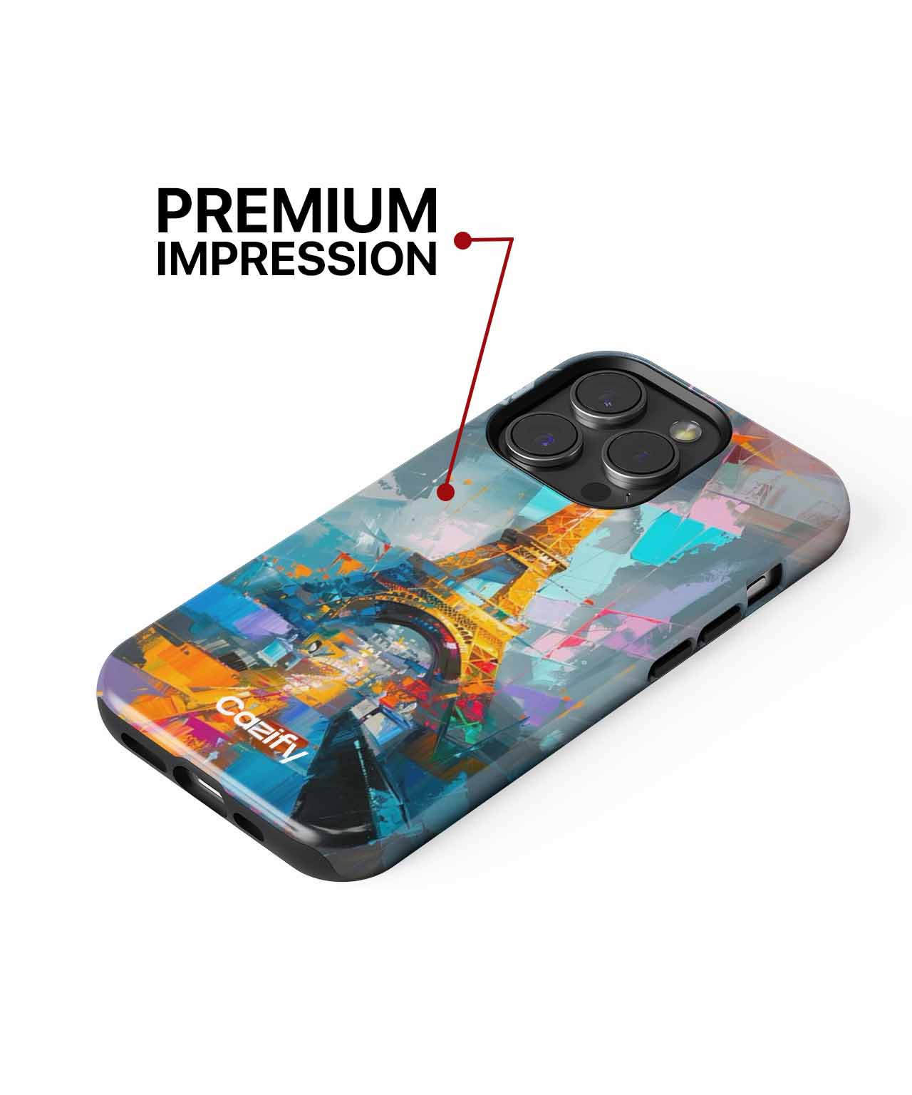 Vibrant Parisian Love Under Colorful Skies iPhone case Case Cazify - Delivery Canada